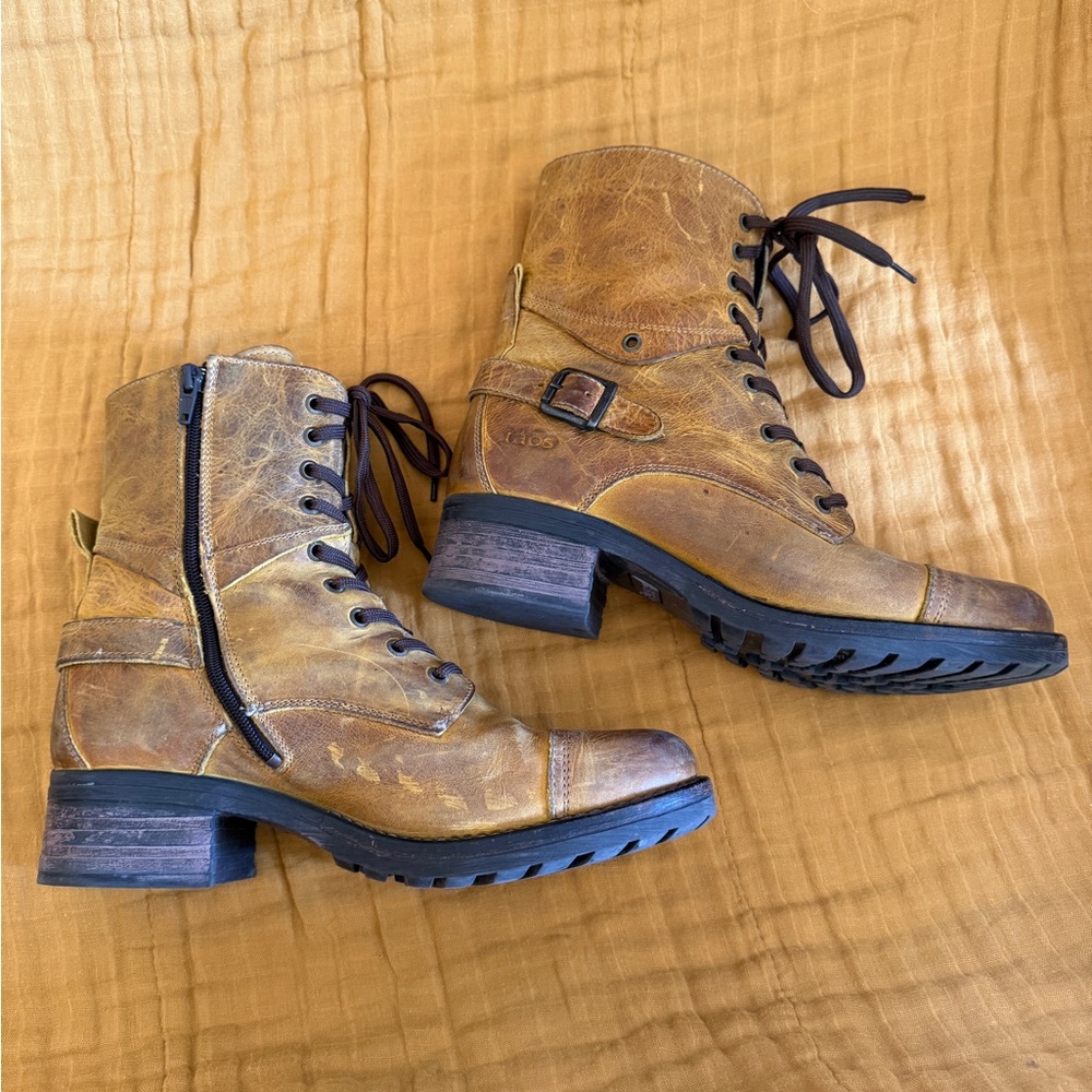 Taos Yellow Leather Boots